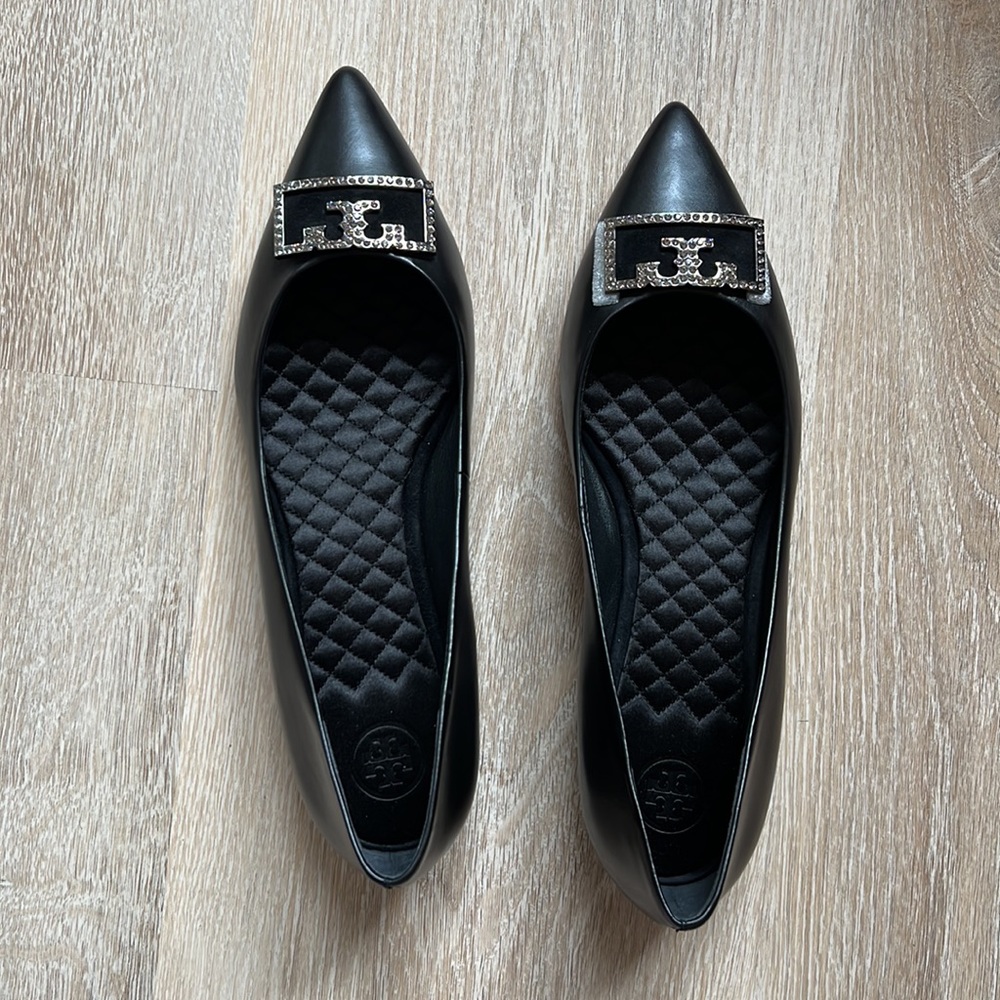 Tory Burch Gigi 20MM Embellished Pointy Toe Flat NWT 8.5